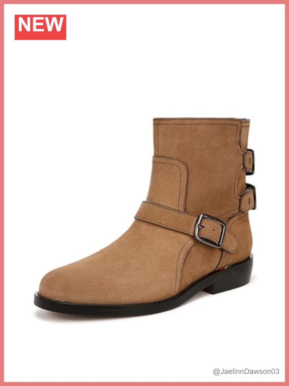 Franco Sarto Prina Suede Ankle Boots Women Round Toe Block Heel Side Zipper